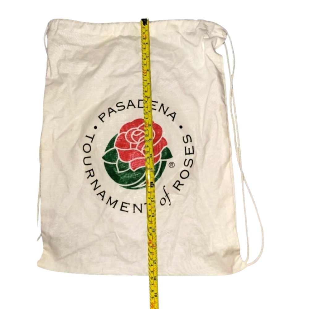 Official PasadenaTournament Of Roses Canvas Drawstring Backpack NWOT - Picture 3 of 5